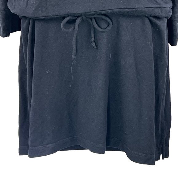 Super soft! SOMA Black Loungewear One-Piece Long-Sleeve Mini Skirt Hoodi… - Picture 5 of 8